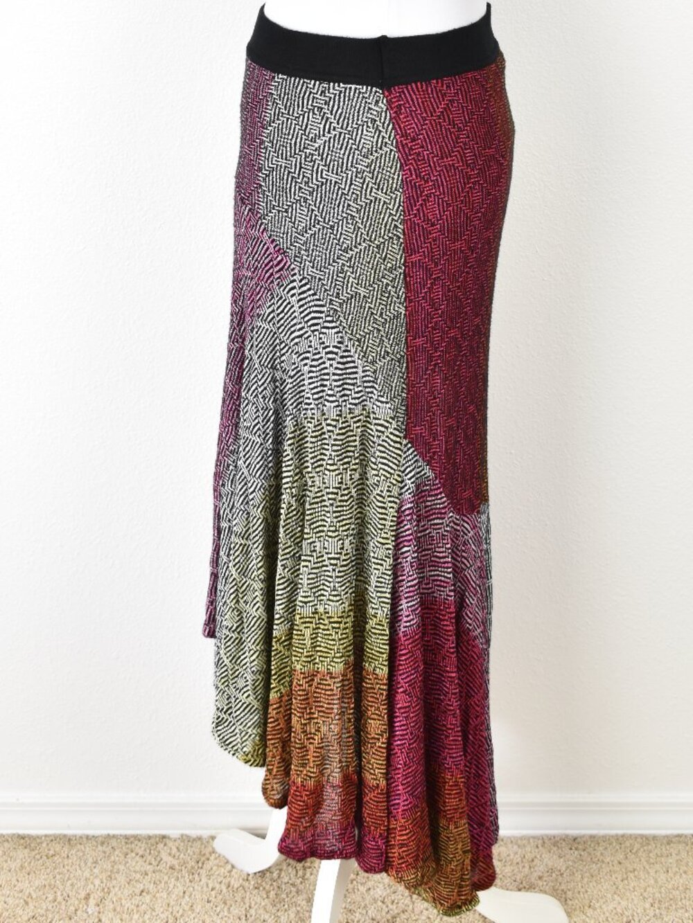 Anthropologie Cecilia Prado Abstract Midi High Low Skirt - M - Picture 4 of 9